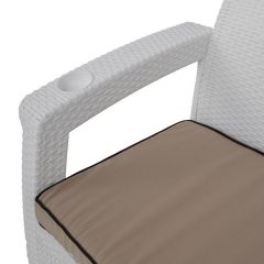 Комплект уличной мебели Yalta Premium Terrace Triple Set (Ялта) белый (+подушки под спину) | фото 5