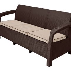 Комплект уличной мебели Yalta Premium Terrace Triple Set (Ялта) шоколадный (+подушки под спину) | фото 2