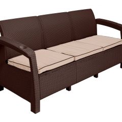 Комплект уличной мебели Yalta Premium Terrace Triple Set (Ялта) шоколадный (+подушки под спину) | фото 3