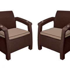 Комплект уличной мебели Yalta Premium Terrace Triple Set (Ялта) шоколадный (+подушки под спину) | фото 6