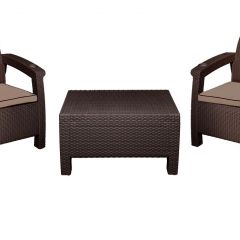Комплект уличной мебели Yalta Premium Terrace Triple Set (Ялта) шоколадный (+подушки под спину) | фото 7