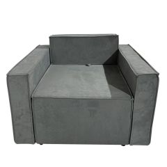 Кресло-кровать Принц КК1-ВСе (велюр серый) | фото 2