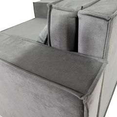 Кресло-кровать Принц КК1-ВСе (велюр серый) | фото 11