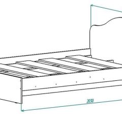 Кровать КР №2 ЛДСП (1400) Дуб выбеленный/Венге | фото 2