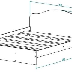 Кровать КР №2 ЛДСП (1600) Дуб выбеленный/Венге | фото 2