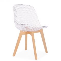 Пластиковый стул Vart clear / wood | фото 4