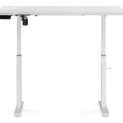 Компьютерный стол Маркос с механизмом подъема 140х80х75 белый / шагрень белая | фото 4