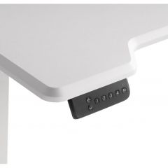 Компьютерный стол Маркос с механизмом подъема 140х80х75 белый / шагрень белая | фото 7