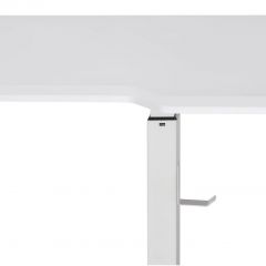 Компьютерный стол Маркос с механизмом подъема 140х80х75 белый / шагрень белая | фото 8