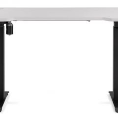 Компьютерный стол Маркос с механизмом подъема 120х75х75 белая шагрень / черный | фото 3