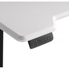 Компьютерный стол Маркос с механизмом подъема 120х75х75 белая шагрень / черный | фото 6