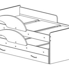 Кровать выкатная Радуга (Матрешка) 800*1600/1650 на щитах | фото 2