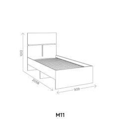 Кровать Агата М11 900 Белый | фото 4