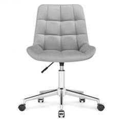 Офисное кресло Честер светло-серый / хром | фото 3