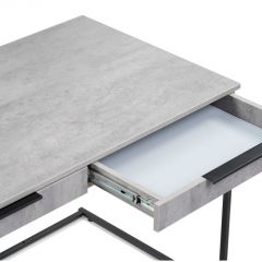 Компьютерный стол Льюис Лофт 120х65х75 бетон / черный матовый | фото 5