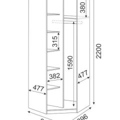 Шкаф угловой М01 Беатрис (Орех гепланкт) | фото 2