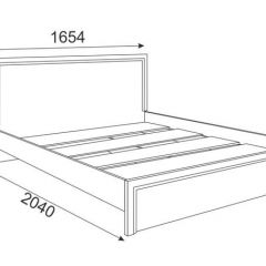 Кровать 1.6 Беатрис М06 Стандарт с настилом (Орех гепланкт) | фото 2