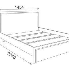 Кровать 1.4 Беатрис М16 Стандарт с настилом (Орех гепланкт) | фото 2