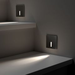 DK1030-NI Светильник встраиваемый в стену, IP 20, LED 3000K, 3 Вт, никель, алюминий | фото 2