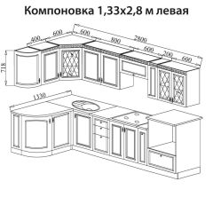 Кухонный гарнитур Ника-1 фасад Веста (модульная) h718 | фото 10