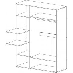 Шкаф 3-х створчатый Ненси 1500 (Венге/Белый глянец) | фото 2