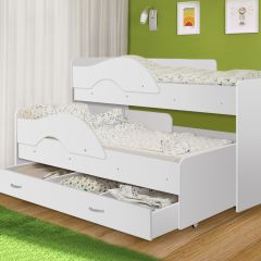 Кровать выкатная Радуга 800*1600 (Матрешка) Белый | фото 28