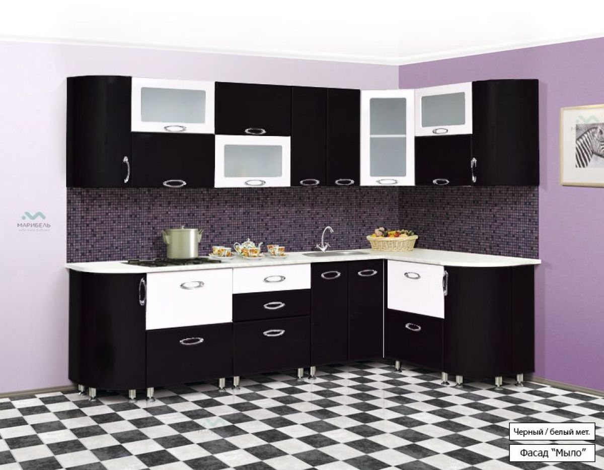 мебель для кухни цвет черный