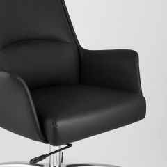 Компьютерное кресло TopChairs Viking офисное черное обивка экокожа, металлический каркас | фото 8