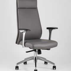 Компьютерное кресло для руководителя TopChairs Armor офисное серое обивка экокожа крестовина металл | фото 2