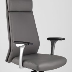 Компьютерное кресло для руководителя TopChairs Armor офисное серое обивка экокожа крестовина металл | фото 8