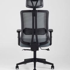 Компьютерное кресло для руководителя TopChairs Post офисное серое обивка сетка ткань крестовина пластик | фото 4