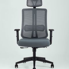 Компьютерное кресло для руководителя TopChairs Post офисное серое обивка сетка ткань крестовина пластик | фото 5
