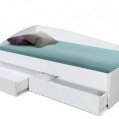 Кровать одинарная "Фея - 3" асимметричная 1900х800 (белая) | фото 2