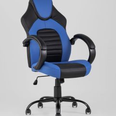 Игровое кресло компьютерное TopChairs Racer Midi черно-синее геймерское | фото 2