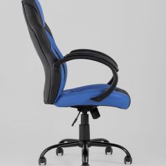Игровое кресло компьютерное TopChairs Racer Midi черно-синее геймерское | фото 3