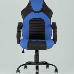 Игровое кресло компьютерное TopChairs Racer Midi черно-синее геймерское | фото 4