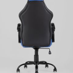 Игровое кресло компьютерное TopChairs Racer Midi черно-синее геймерское | фото 5