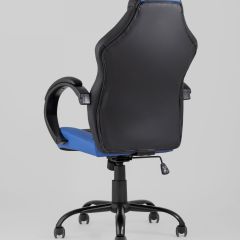Игровое кресло компьютерное TopChairs Racer Midi черно-синее геймерское | фото 6