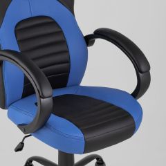 Игровое кресло компьютерное TopChairs Racer Midi черно-синее геймерское | фото 8