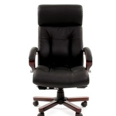 Кресло для руководителя CHAIRMAN  421 (Натуральная кожа) Черное | фото 2