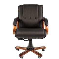Кресло для руководителя CHAIRMAN  653 М (Кожа) Черное | фото 2
