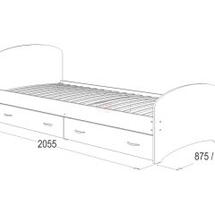 Кровать-6 одинарная с 2-мя ящиками (800*2000) | фото 2