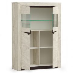 Шкаф комбинированный 33.15 "Лючия" (бетон пайн белый/венге/белый) | фото 2