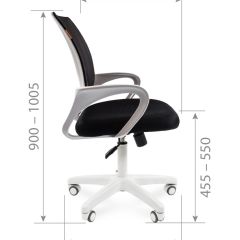 Кресло для оператора CHAIRMAN 696 white (ткань TW-11/сетка TW-01) | фото 5