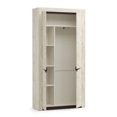 Шкаф для одежды 33.18 "Лючия" (бетон пайн белый / венге / белый) | фото 2