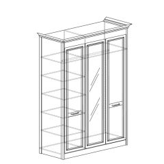 Шкаф 3-дверный со стеклом №453 Адель | фото 2
