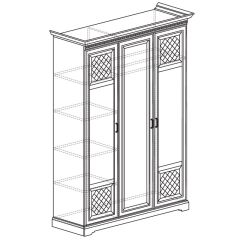 Шкаф для одежды 3-дверный №800 Парма кремовый белый | фото 2