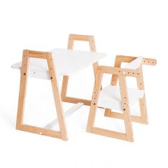 Комплект детской мебели стол и  два стула Я САМ "Лофт-Дуо" (Белый) | фото 7