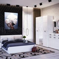 НЭНСИ NEW Кровать 1,6 м с ПМ (Белый глянец холодный/Белый) | фото 2