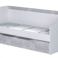 Кровать Паскаль с ящиком (800*1900/1860) белый/цемент светлый | фото 3